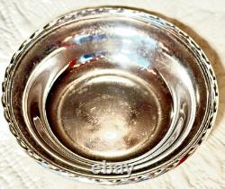 ASSIETTE À BONBONS/NOIX EN ARGENT STERLING VINTAGE TOWLE, 6 FLÛTES, 117 gr, ÉTAT ACCEPTABLE