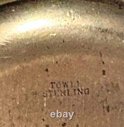 ASSIETTE À BONBONS/NOIX EN ARGENT STERLING VINTAGE TOWLE, 6 FLÛTES, 117 gr, ÉTAT ACCEPTABLE