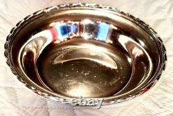 ASSIETTE À BONBONS/NOIX EN ARGENT STERLING VINTAGE TOWLE, 6 FLÛTES, 117 gr, ÉTAT ACCEPTABLE