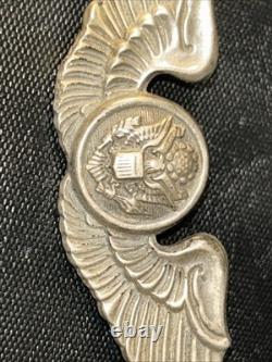 Ailes de l'équipage de l'armée de l'air USAAF de la Seconde Guerre mondiale en argent sterling vintage original Ailes de l'équipage de l'armée de l'air USAAF de la Seconde Guerre mondiale en argent sterling vintage original
