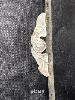 Ailes de l'équipage de l'armée de l'air USAAF de la Seconde Guerre mondiale en argent sterling vintage original