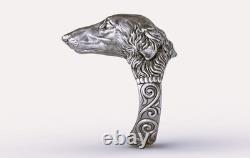 Anneau de chien Borzoi, Afghan Hound Vintage, Borzoi, Saluki, Argent Sterling 925