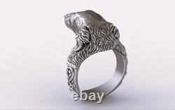 Anneau de chien Borzoi, Afghan Hound Vintage, Borzoi, Saluki, Argent Sterling 925