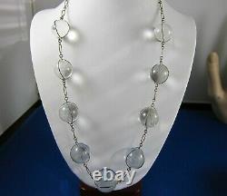 Antique Rock Crystal Undrilled Art Déco Fine Orb Collier- Piscines De Lumière