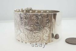 Antique Victorian Anglais Sterling Silver Bangle / Bracelet C1882