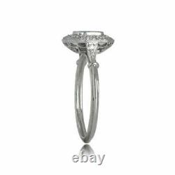 Antique Vintage Art Déco 1.50 Ct Emerald Cut Diamond Engagement Ring 925 Argent