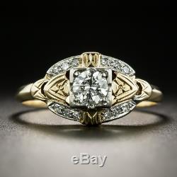 Antique Vintage Art Déco 1,72 Ct Diamant En Or Jaune 10k Fini Anneau