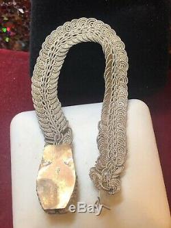 Antique Vintage Domaine En Argent Sterling Serpent Bracelet Dragon