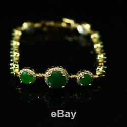 Argent 925 Main Authentique Vintage Turque Style Emerald Ladies Set