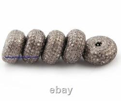 Argent sterling 925 Perles de diamant de designer vintage victorien de haute qualité 1 pièce