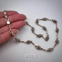 Argent sterling doré 925 Collier de chaîne de bijoux vintage pour femmes signé 19,7 gr