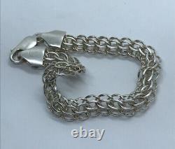 Argent sterling vintage 925 Tissage Python Magnifique Taille 19,2 cm Poids 13 gr