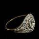 Art Déco Vintage 3.50ct Rond Diamant 925 Argent Sterling Anneau De Mariage Antique