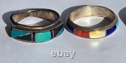 BAGUES STERLING SILVER NAVAJO ZUNI VINTAGE (Lire la description)