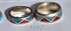 BAGUES STERLING SILVER NAVAJO ZUNI VINTAGE (Lire la description)