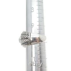 BASK Bague tressée en argent sterling 925 vintage avec véritable lapis lazuli, taille 10