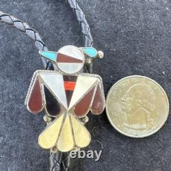 BOLERO ETHNIQUE EN ARGENT STERLING TURQUOISE VINTAGE THUNDERBIRD