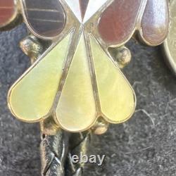 BOLERO ETHNIQUE EN ARGENT STERLING TURQUOISE VINTAGE THUNDERBIRD