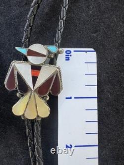 BOLERO ETHNIQUE EN ARGENT STERLING TURQUOISE VINTAGE THUNDERBIRD