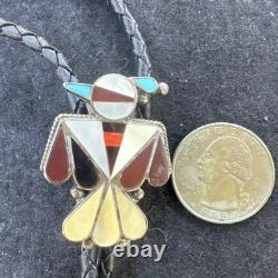 BOLERO ETHNIQUE EN ARGENT STERLING TURQUOISE VINTAGE THUNDERBIRD