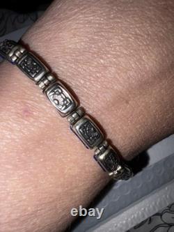 BRACELET RÉVERSIBLE RARE EN ARGENT STERLING 925 AVEC LAPIS LAZULI GRAVÉ À LA MAIN 8