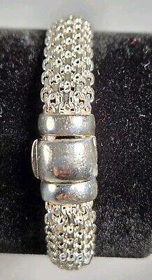 BRACELET VINTAGE EN ARGENT STERLING OTC 10,2 mm X 1,3 mm 19,9 g Peut convenir à 6 1/2