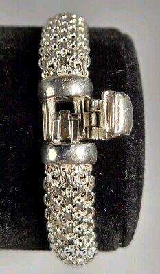 BRACELET VINTAGE EN ARGENT STERLING OTC 10,2 mm X 1,3 mm 19,9 g Peut convenir à 6 1/2