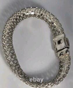 BRACELET VINTAGE EN ARGENT STERLING OTC 10,2 mm X 1,3 mm 19,9 g Peut convenir à 6 1/2