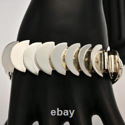 BRACELET VINTAGE ORIGINAL EN ARGENT STERLING DE L'HÉRITAGE GEORG JENSEN STYLE ASTRID FOG