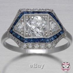 Bague Anniversaire De Fiançailles En Argent 925 Sertie De Diamants Blancs 2.80 Ct Vintage Art Déco