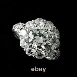 Bague De Fiançailles Vintage Art Deco Filigre Ring 3 Ct Diamond 14k Or Blanc Sur
