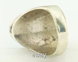 Bague Zuni Vintage 925 Argent Authentique Pierre Précieuse Naturelle Fait Main Taille 11.75