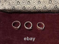Bague cuillère en argent sterling, lot de 3 bagues tailles 8, 8 et 10, ajustables
