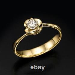 Bague de fiançailles en moissanite floral, bague de mariage florale, bague pour femmes