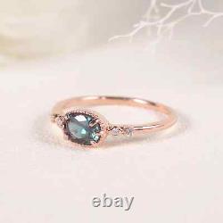 Bague de fiançailles vintage en alexandrite en argent sterling 925 pour les anniversaires de juin