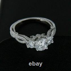 Bague de mariage ancienne en argent sterling 925 avec diamant blanc de 2,50 Ct de style Art Déco vintage