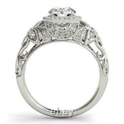 Bague de mariage en argent 925 avec diamant art déco vintage de 2,85 ct créé en laboratoire