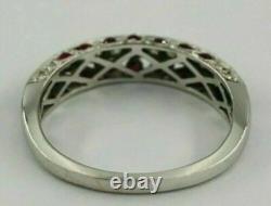 Bague de mariage vintage en argent sterling 925 avec diamant blanc antique Art Déco de 3,10 carats