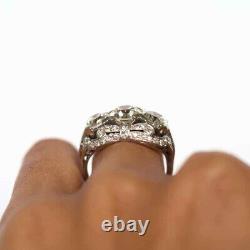 Bague de mariage vintage en argent sterling 925 avec diamant rond blanc de 2,50 carats de qualité AAAAA CZ