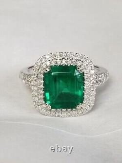 Bague de mariage vintage pour femme en argent sterling 925 avec émeraude taillée en émeraude simulée
