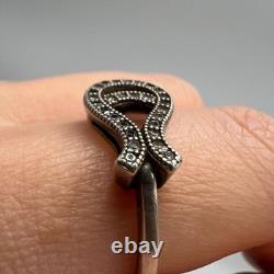 Bague en argent sterling 925 vintage rare, bijou de mode pour femmes