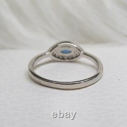 Bague en argent sterling vintage avec œil maléfique en saphir bleu