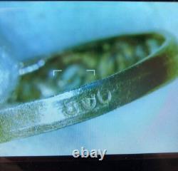 Bague en argent sterling vintage en filigrane design complexe poinçonnée 800 Allemagne