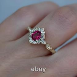Bague en grenat rhodolite rose en argent sterling 925, bague d'anniversaire