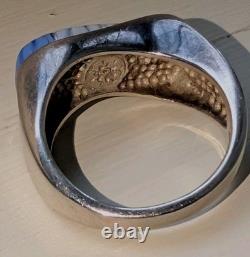 Bague florale vintage en argent sterling Millefiori