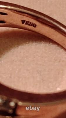 Bague large en opale et béryl vintage JWBR en argent 925 taille 8