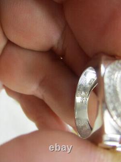 Bague pour homme en argent sterling avec diamant, taille 8, véritable de 0,30 carats.