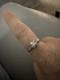 Bague Vintage Avec Diamants Blancs Sertis Dans Un Anneau En Argent Sterling Taille 6 1/2