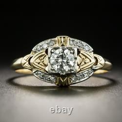 Bague vintage de mariage simulée en argent sterling 925 avec diamant rond de 1,50 Ct.