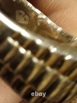 Bague vintage en argent sterling 925, 7 diamants en grappe et plaquage or bicolore